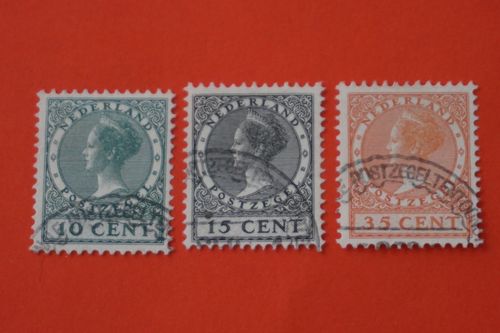 Nederland postzegels NVPH 136-138 gestempeld; NVPH € 160 - Stamp Land